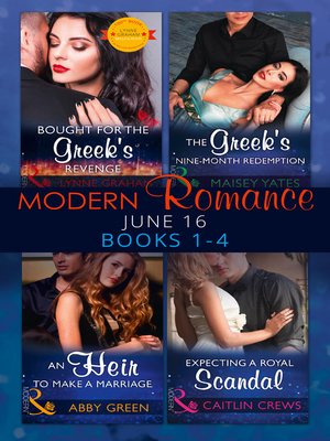 cover image of Modern Romance June 2016, Books 1-4